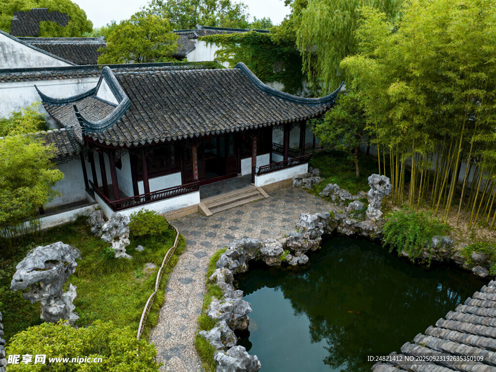 中式园林庭院清幽景致