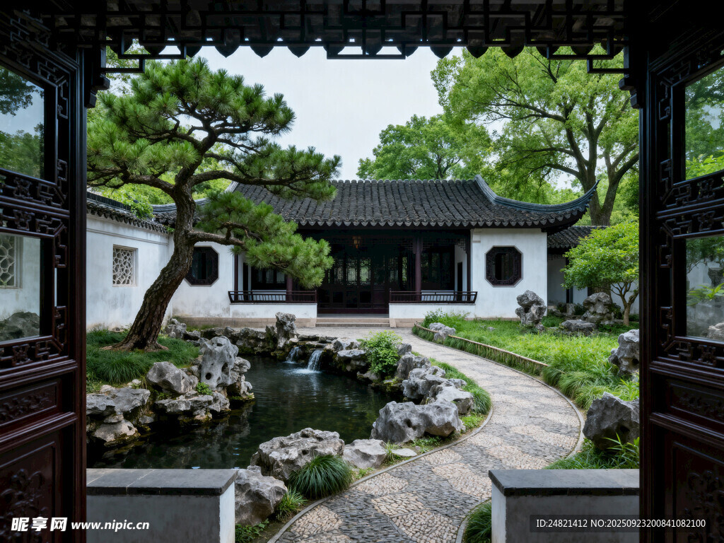 中式庭院景致