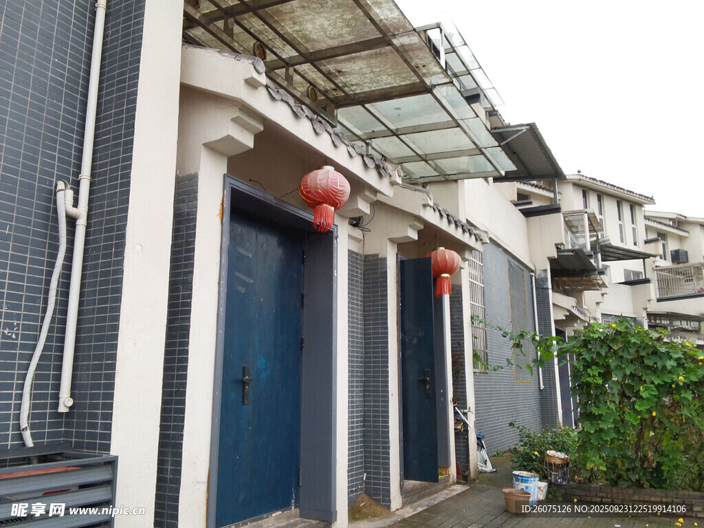 中式庭院民居外观一角
