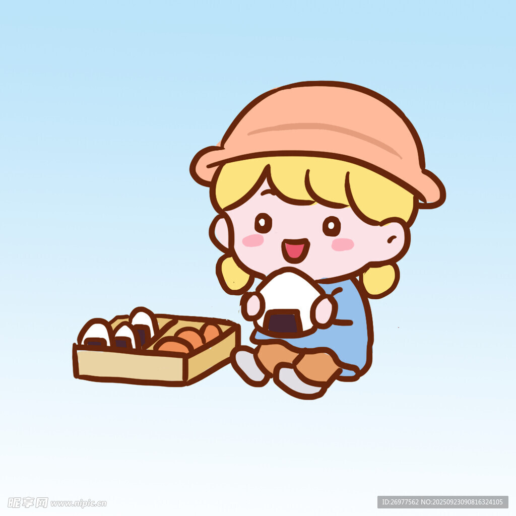 小女孩开心分拣烘焙食品