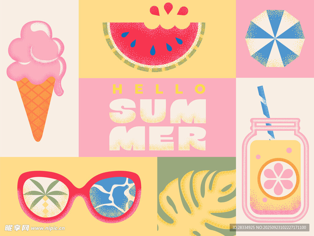 夏日缤纷元素插图