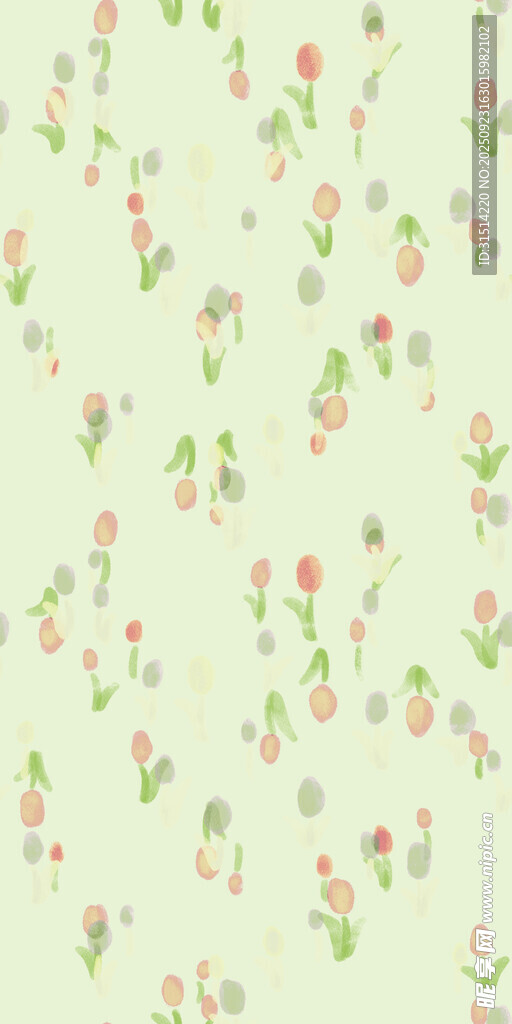 清新花卉图案背景图