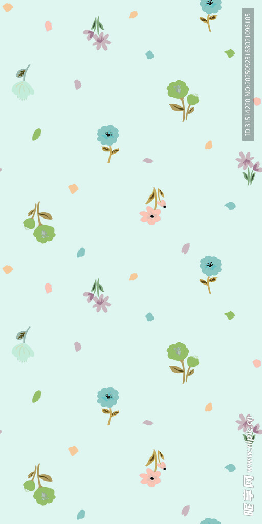清新花卉图案背景