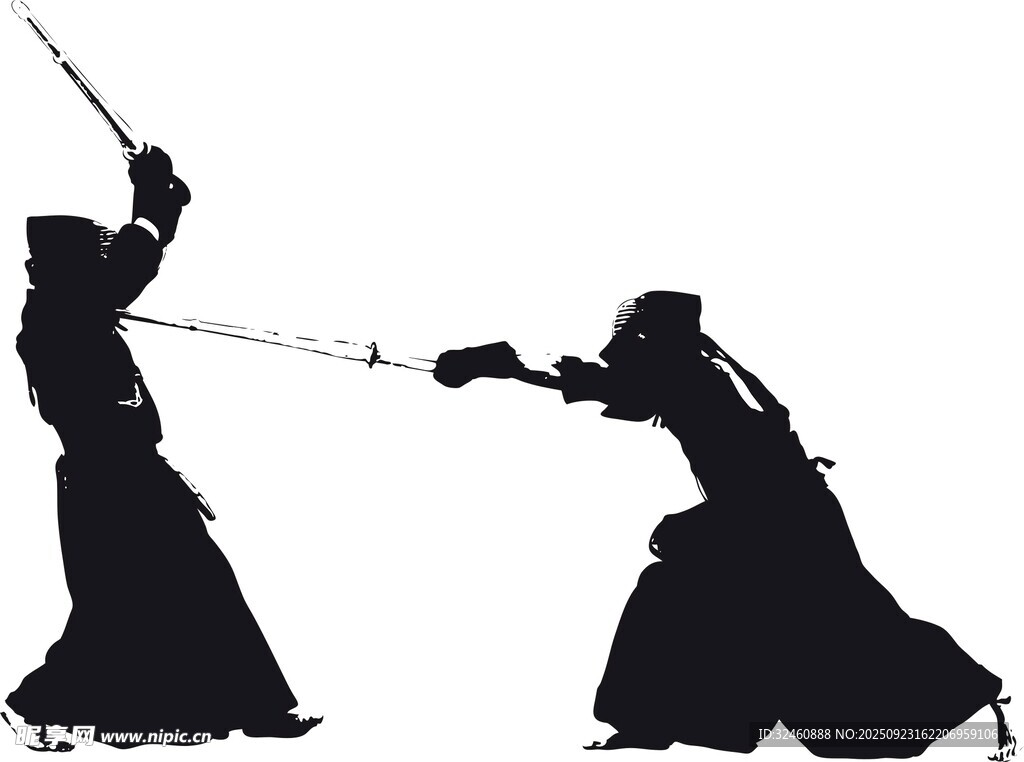 武士对决剪影
