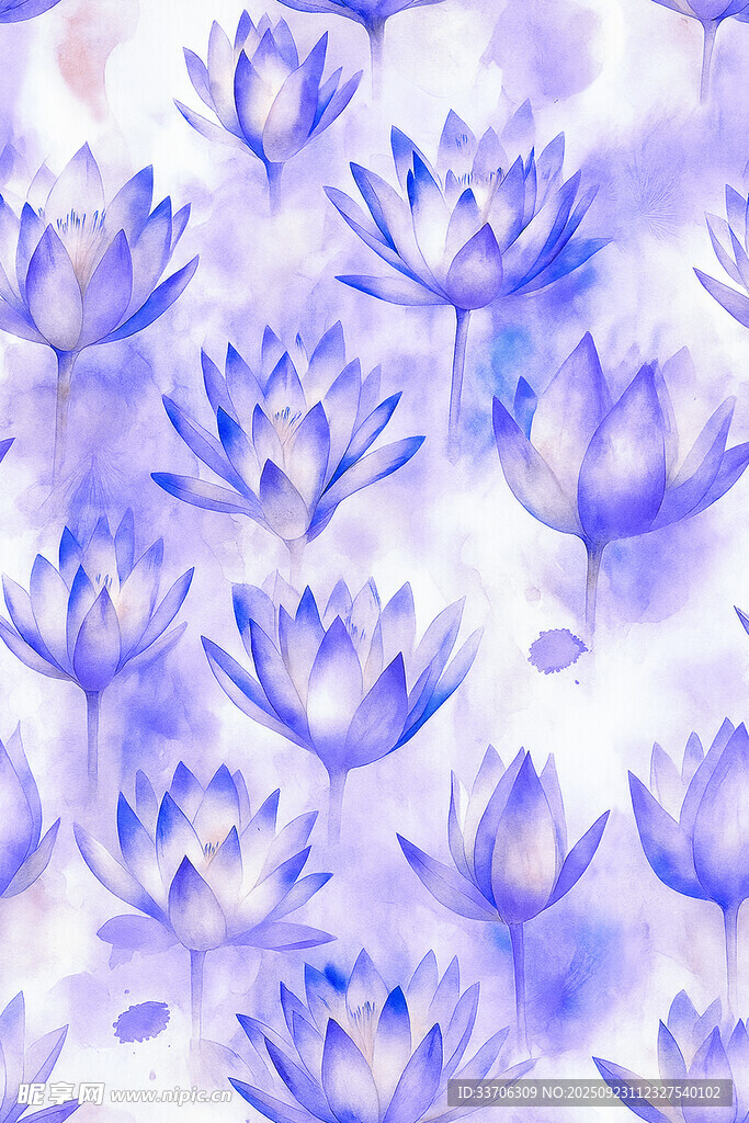 水彩花卉图案