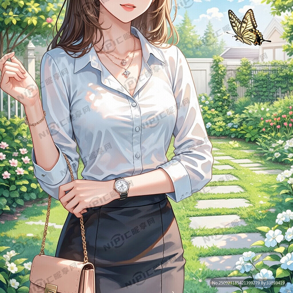 漫画人物全身完整 现代女性