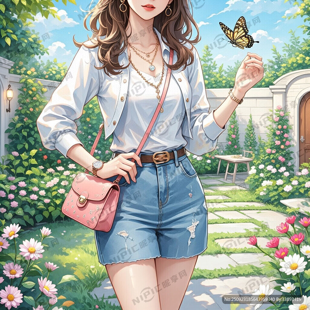 漫画人物上半身完整 现代女性