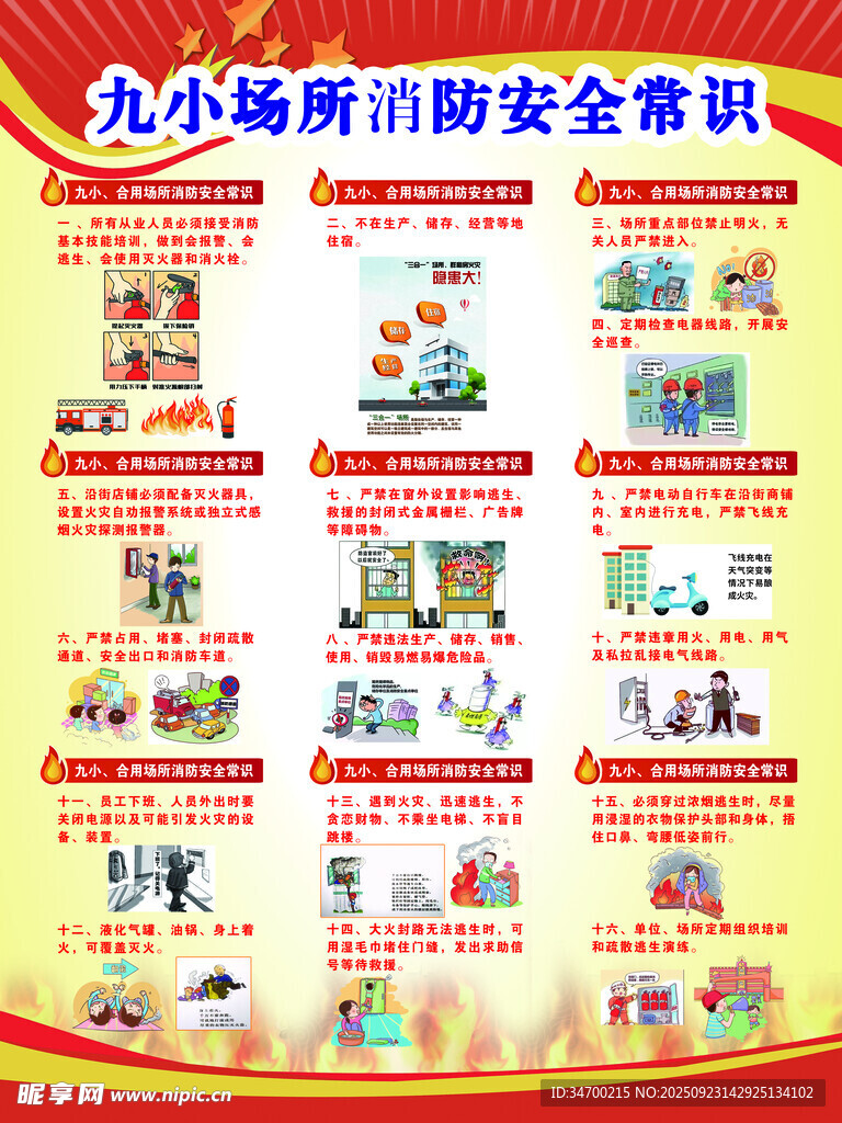 九小场所安全消防安全常识