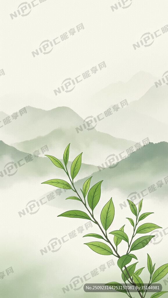 茶树的简笔插画