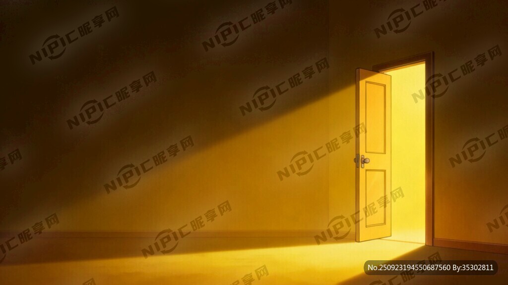 动漫感觉的照片  有一扇门