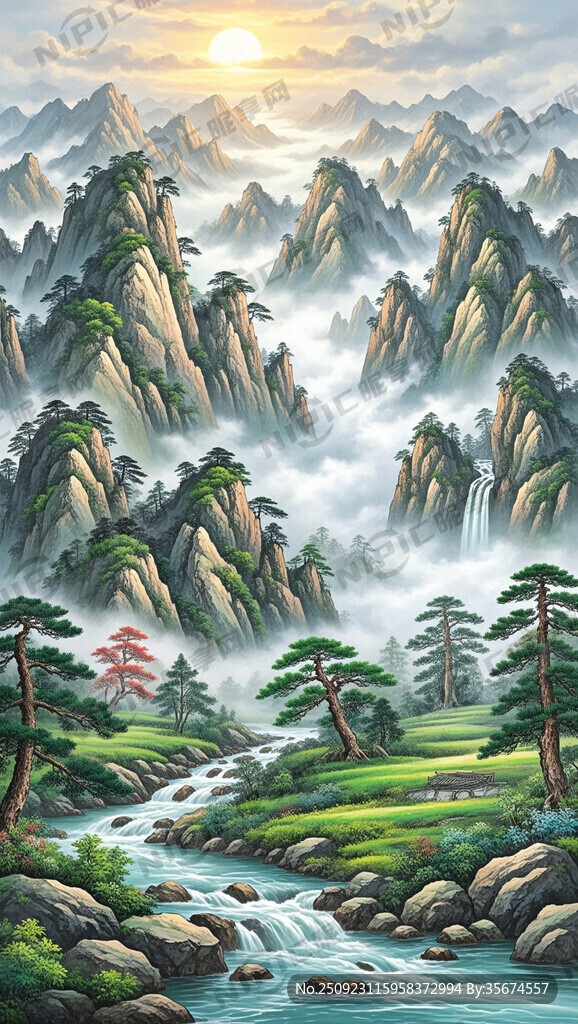 新中式山水画