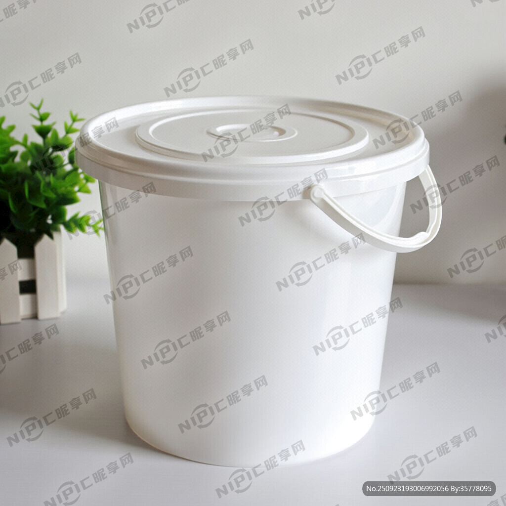 透底白色塑料桶  广口 白盖