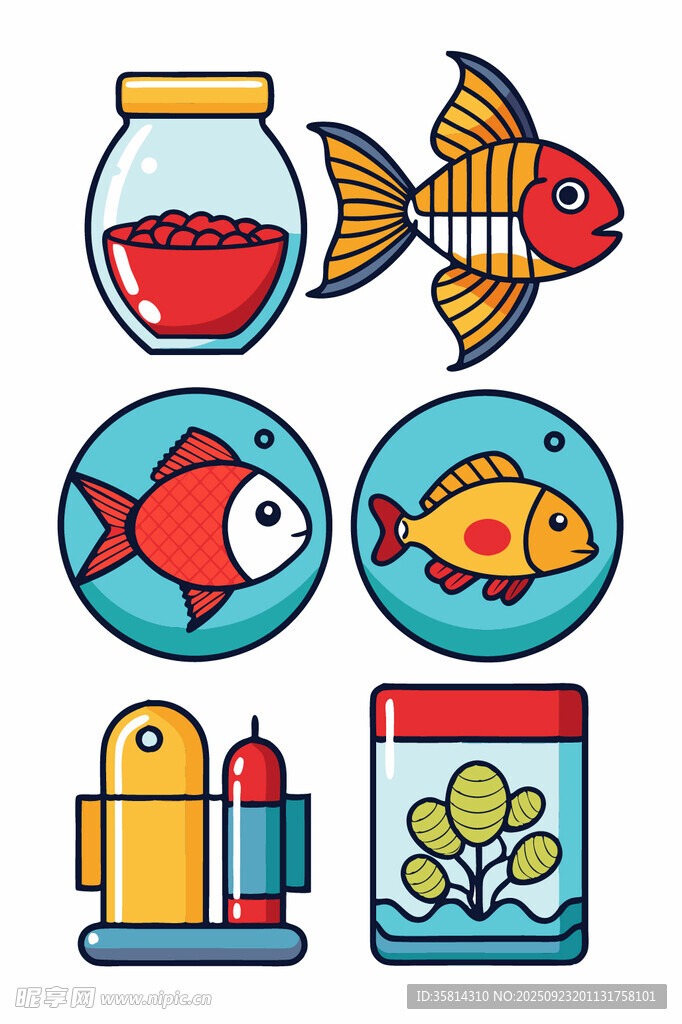 多彩鱼类及水族用品图标