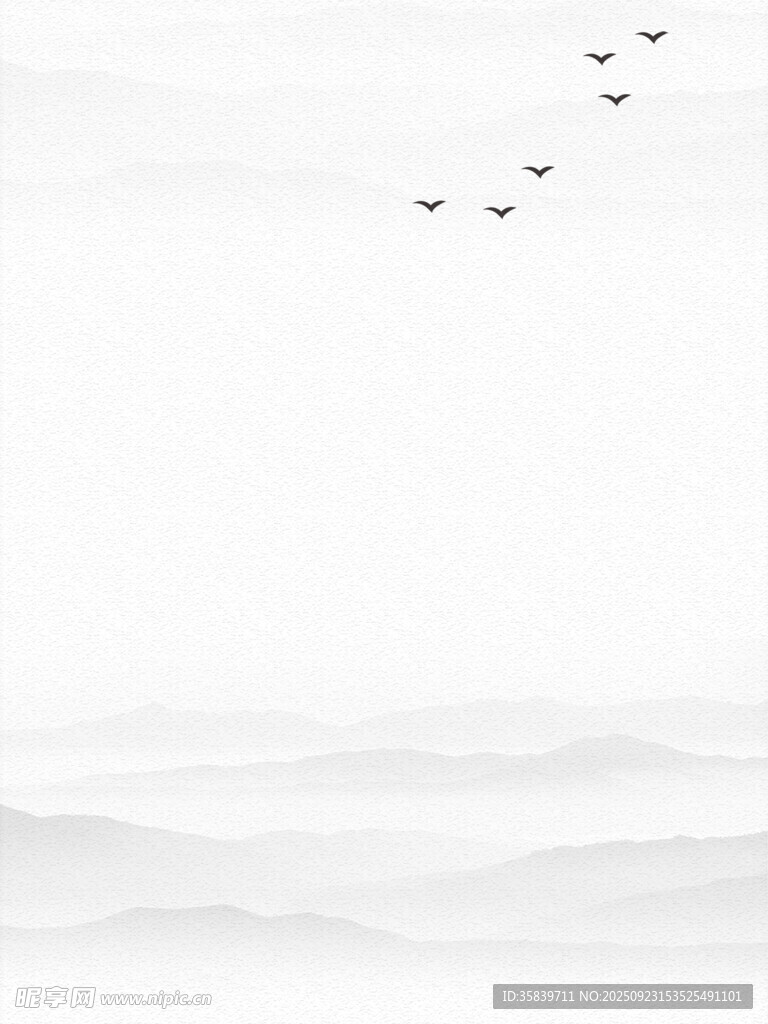 飞鸟越山水