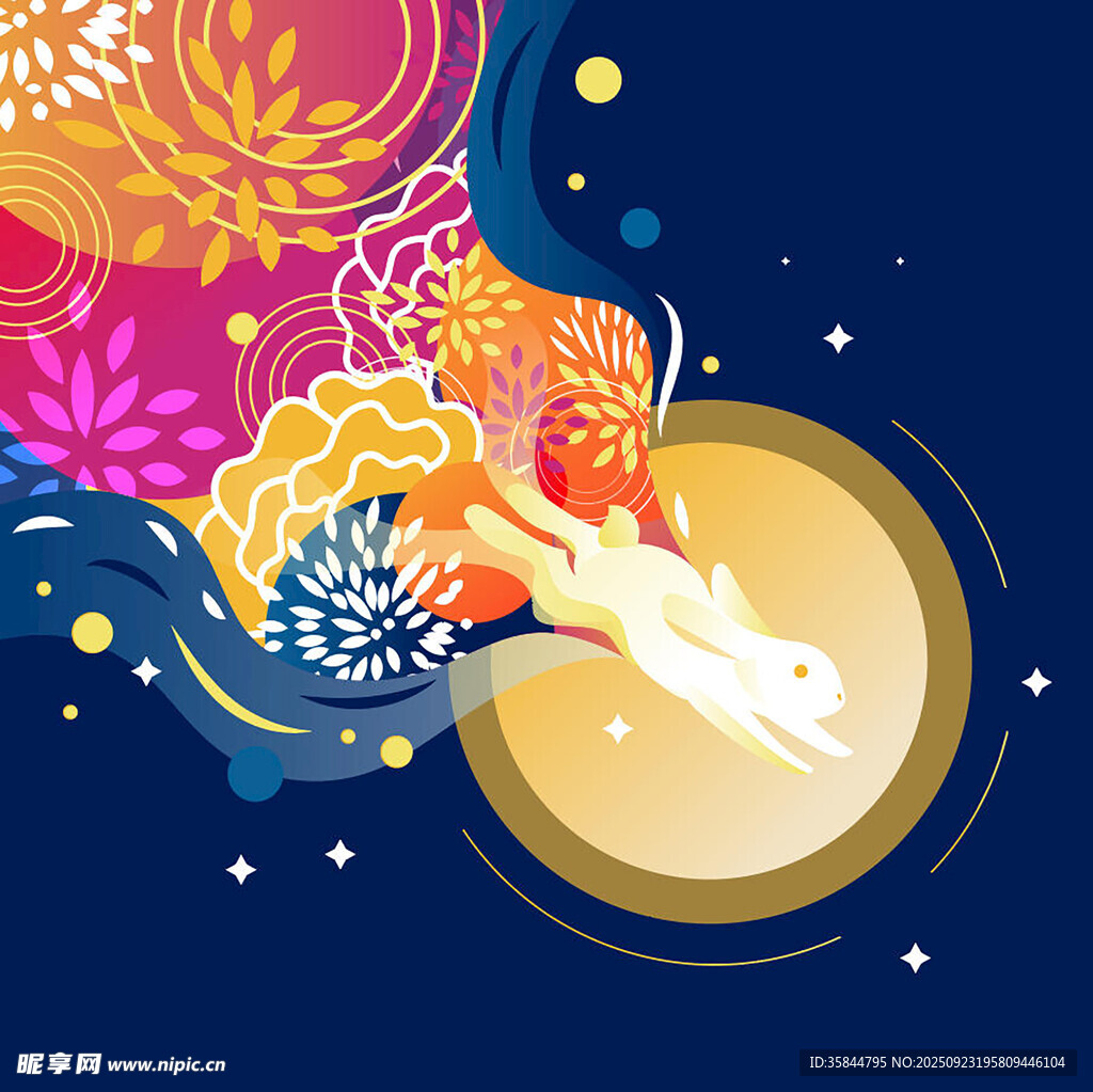 梦幻锦鲤跃动于月夜之间