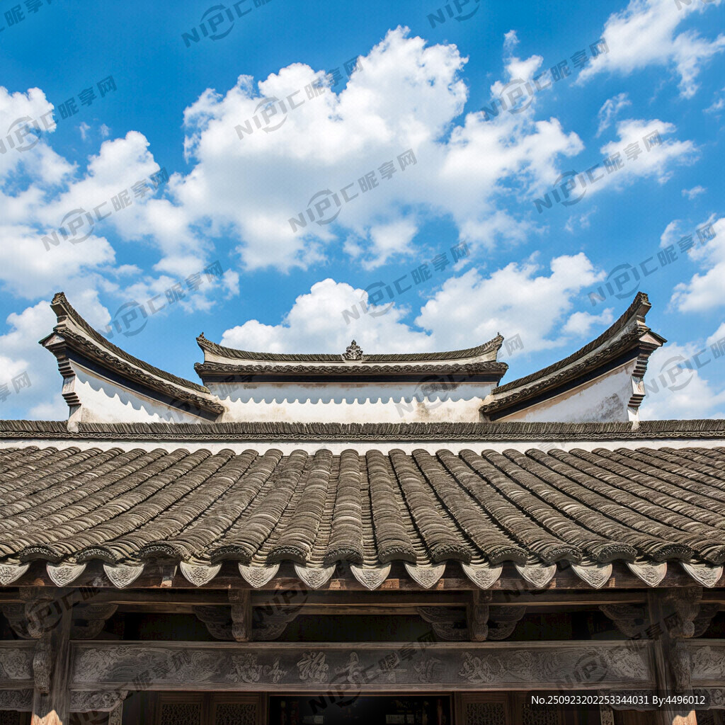 古建筑 瓦屋  马头墙 