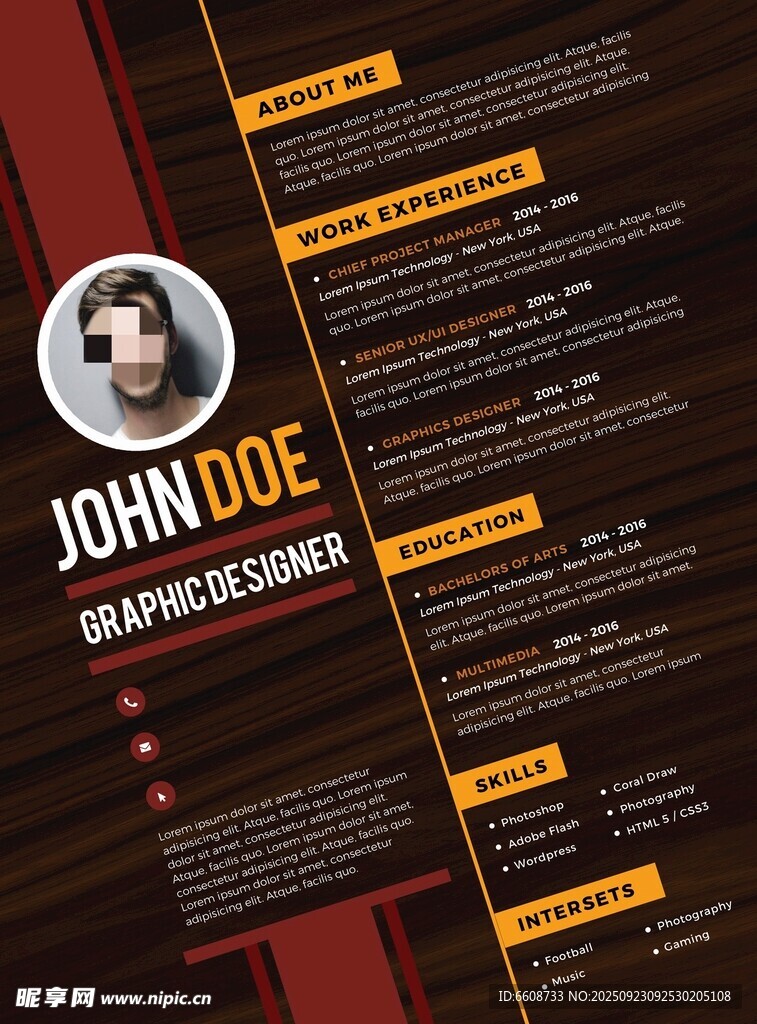 John Doe个人简历模板
