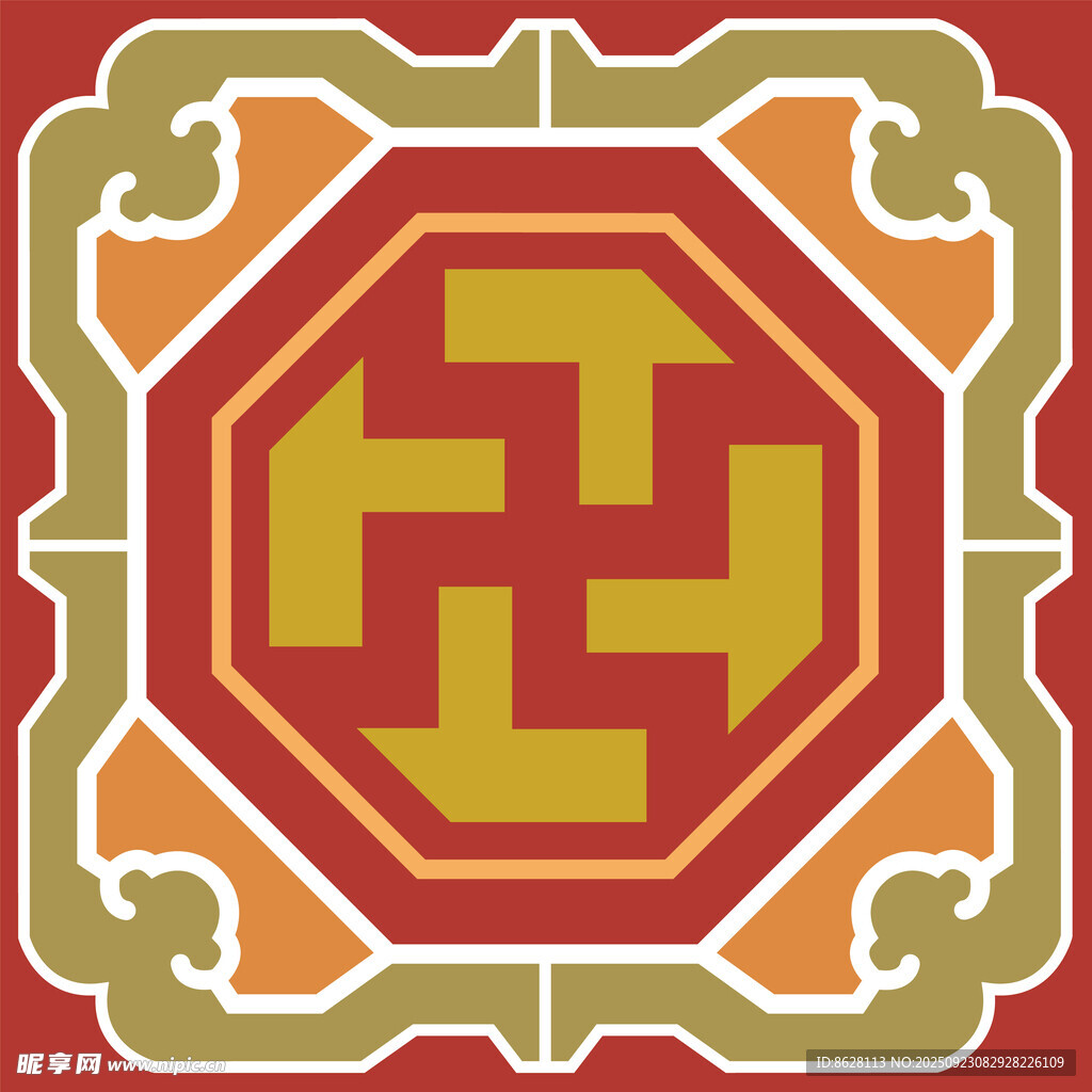 中式传统几何图案装饰