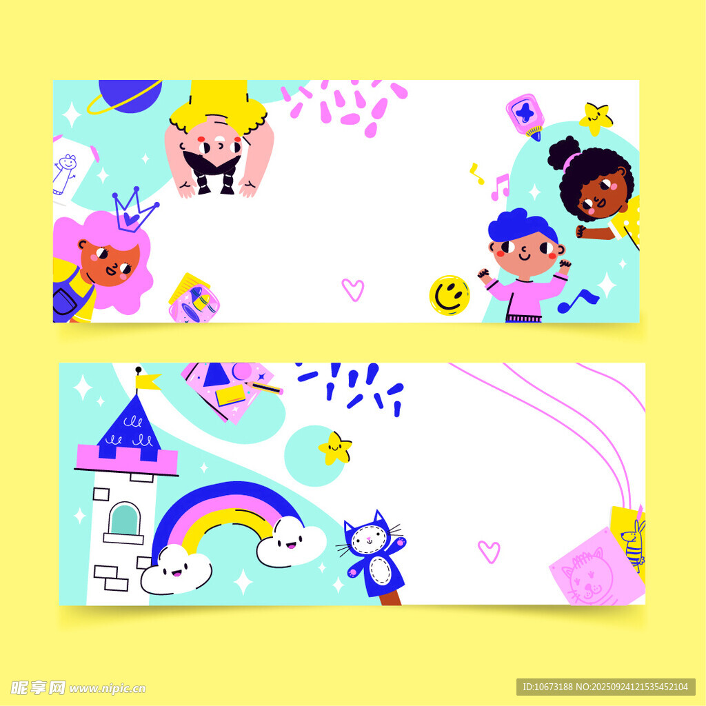 儿童创意绘画作品展示