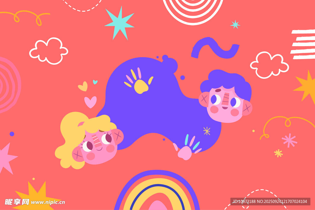 梦幻童趣插画多彩欢乐世界