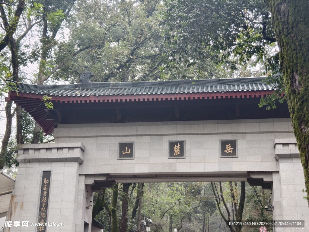 古典风格门楼隐于林间