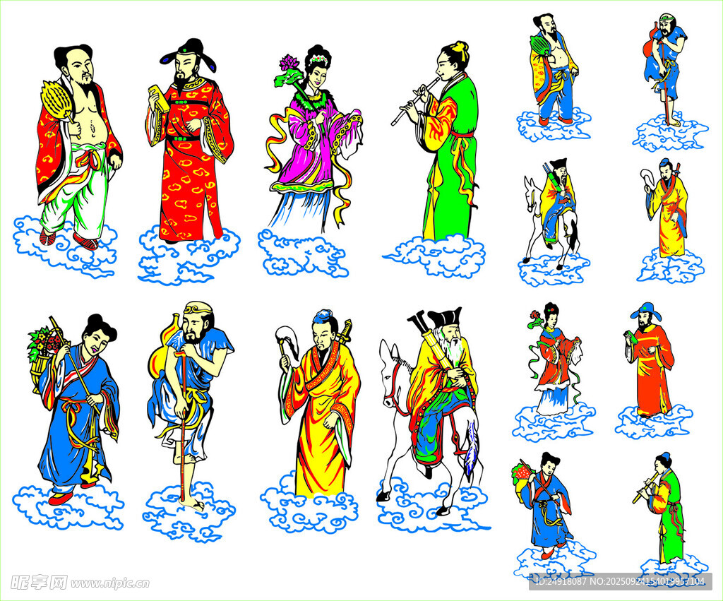  八仙过海 八仙人物形象展示