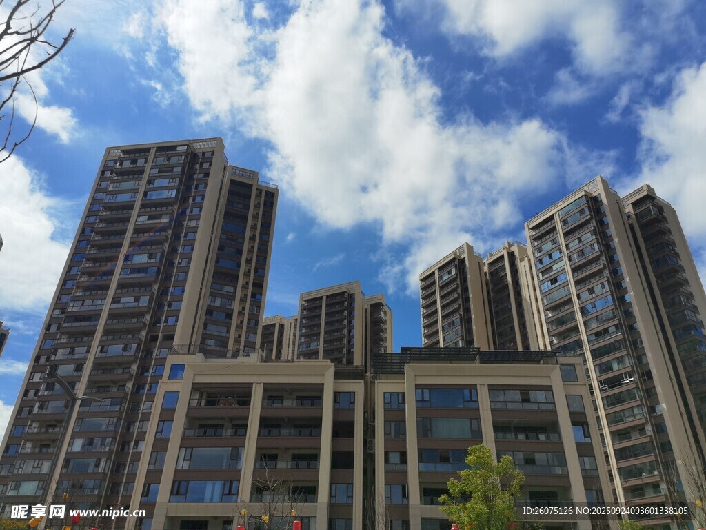 高楼林立的城市天际线