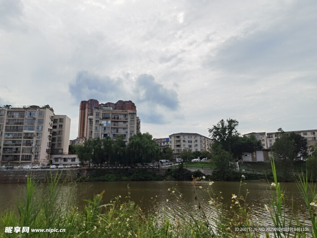 河畔城市风景
