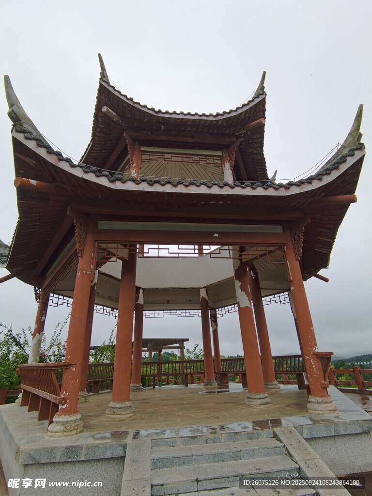 中式古亭建筑景观