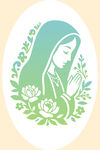 祈祷女性插图