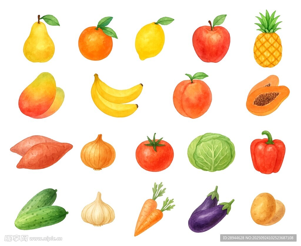 水果与蔬菜插图