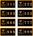VIP亚克力金色门牌