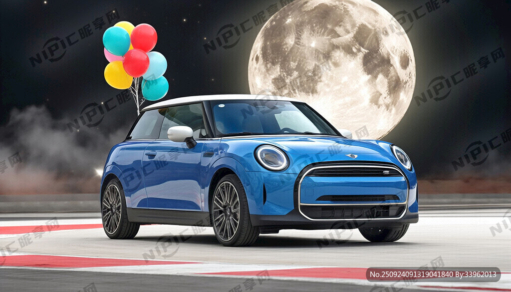 一台彩色的MINI汽车