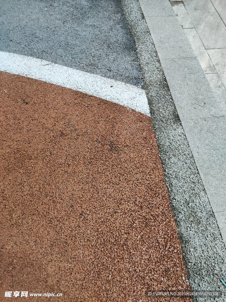 彩色路面局部特写