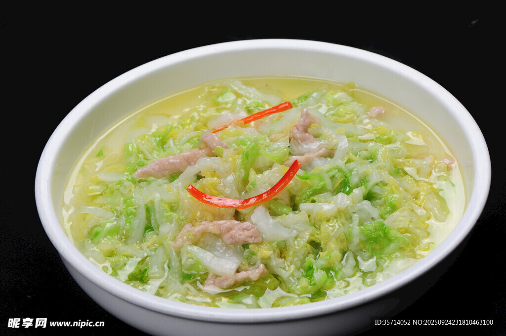 白菜肉丝汤