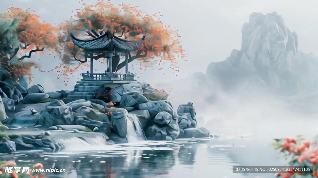 唯美意境卡通视频素材