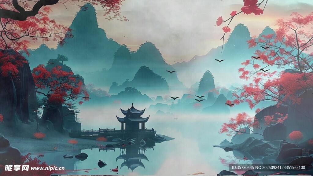 唯美意境卡通视频素材