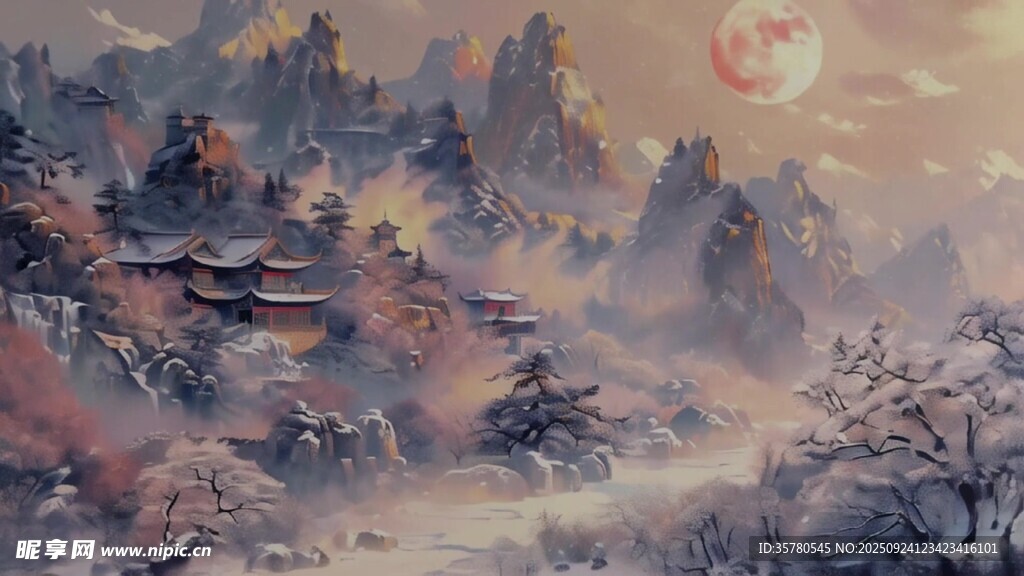 唯美意境卡通视频素材