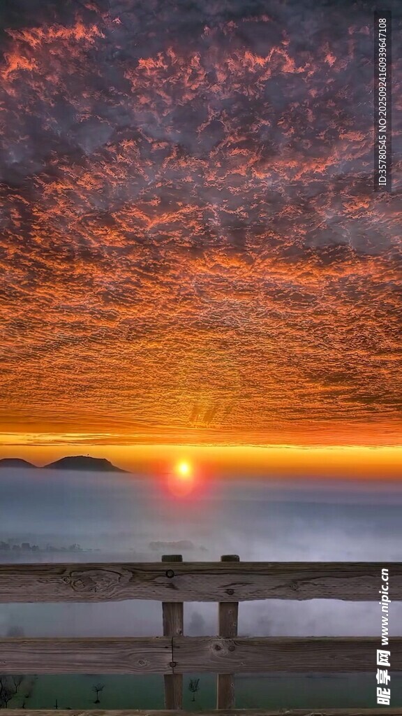 海边绝美日落景观