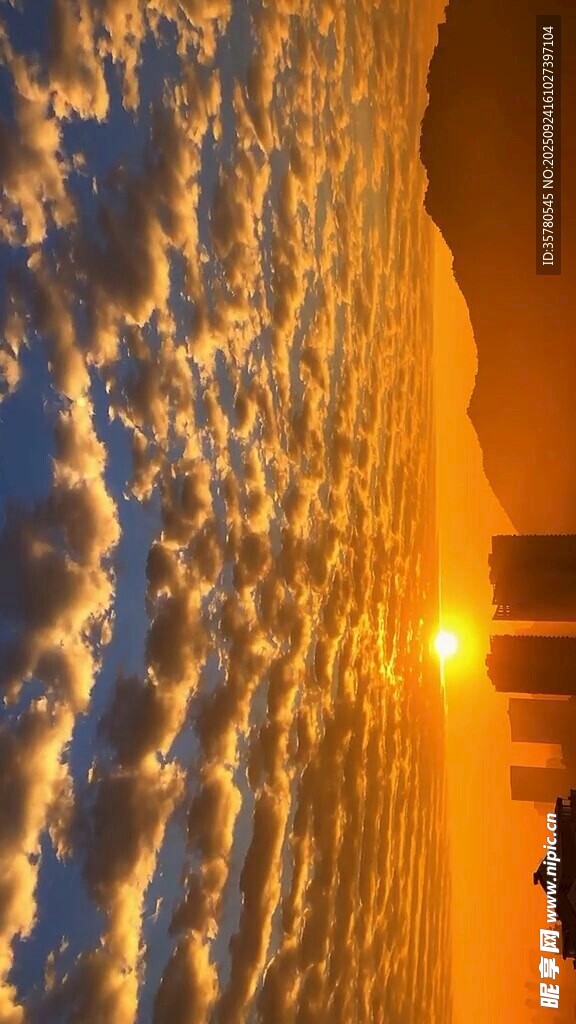夕阳晚霞云层景观素材