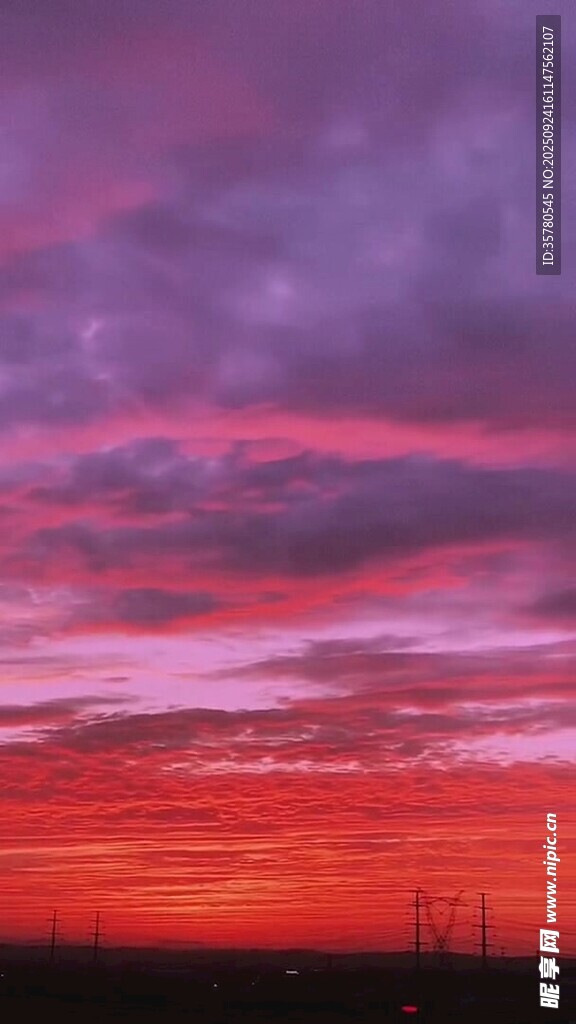 夕阳晚霞云层景观素材