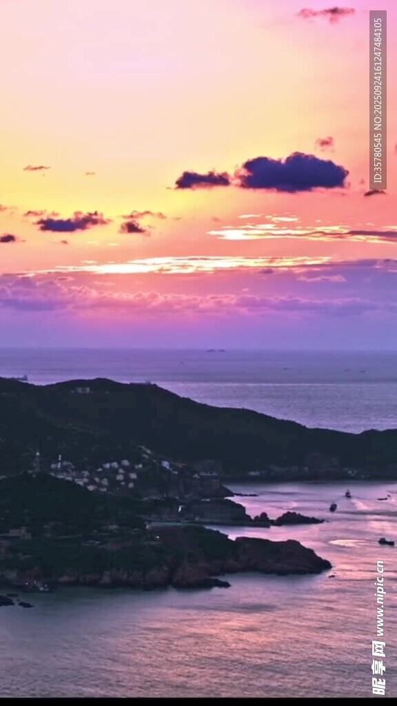 海边绝美日落景观