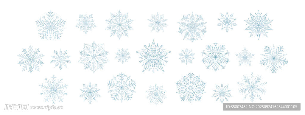 蓝色雪花