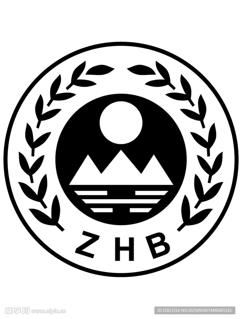 中国环保标志图案ZHB
