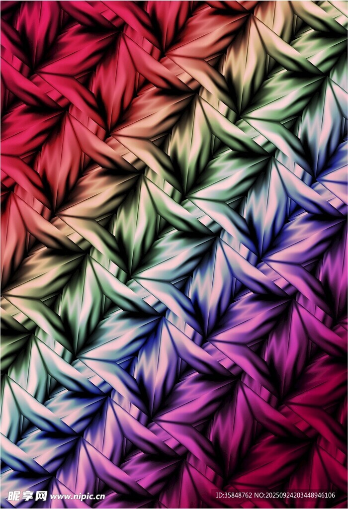 多彩交织毛线纹理图案
