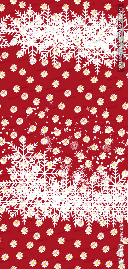 红色波点雪花纹理背景