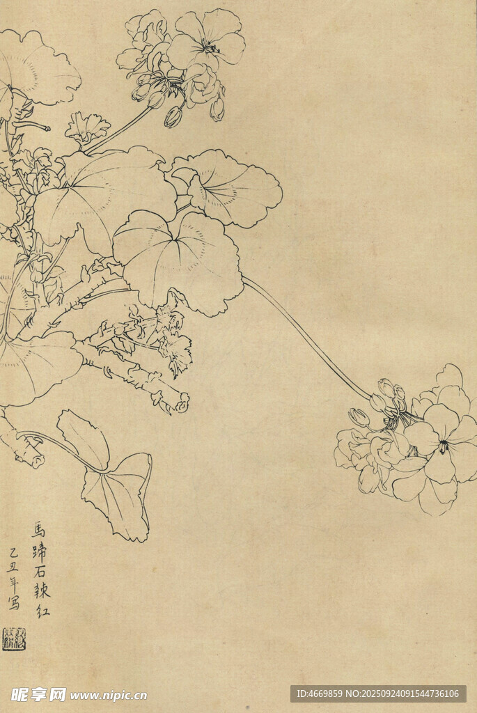 水墨花卉图