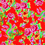 中式传统花卉红色锦纹图案