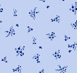 蓝底碎花简约图案