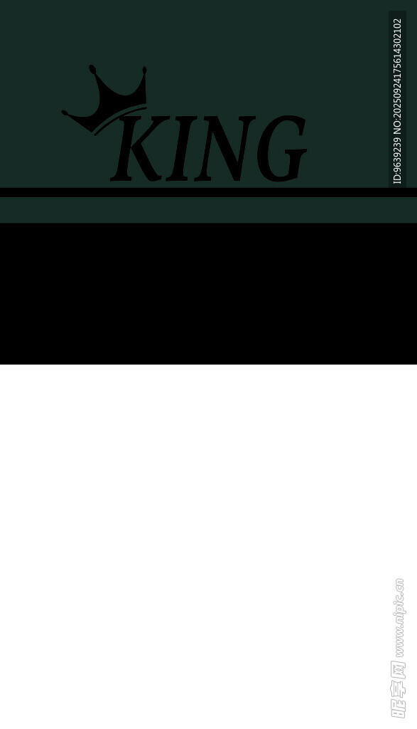 黑色背景上的KING标志